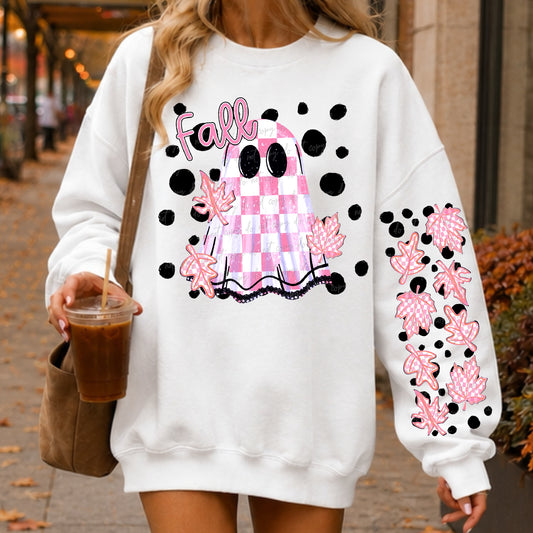 Fall polka dot ghost with sleeve
