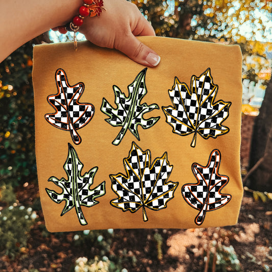 Checker fall leaves