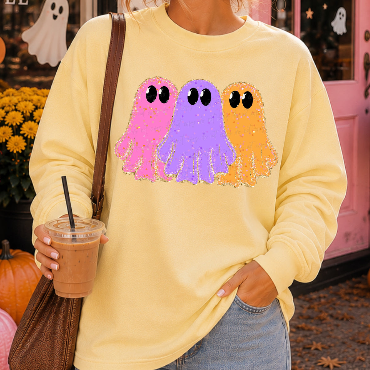 Sequins glitter ghost