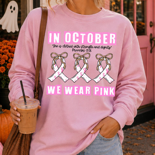In October we wear pink