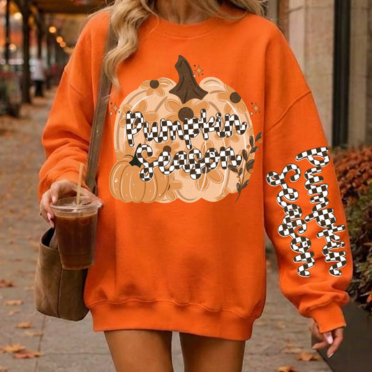 Checkered Pumpkin season with sleeve