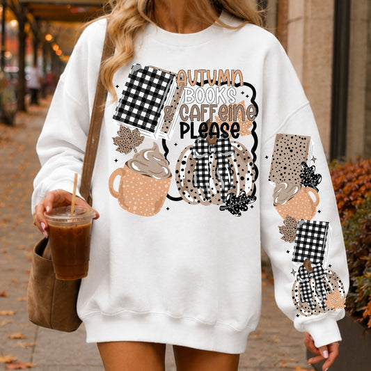 Autumn books and caffeine please with sleeve