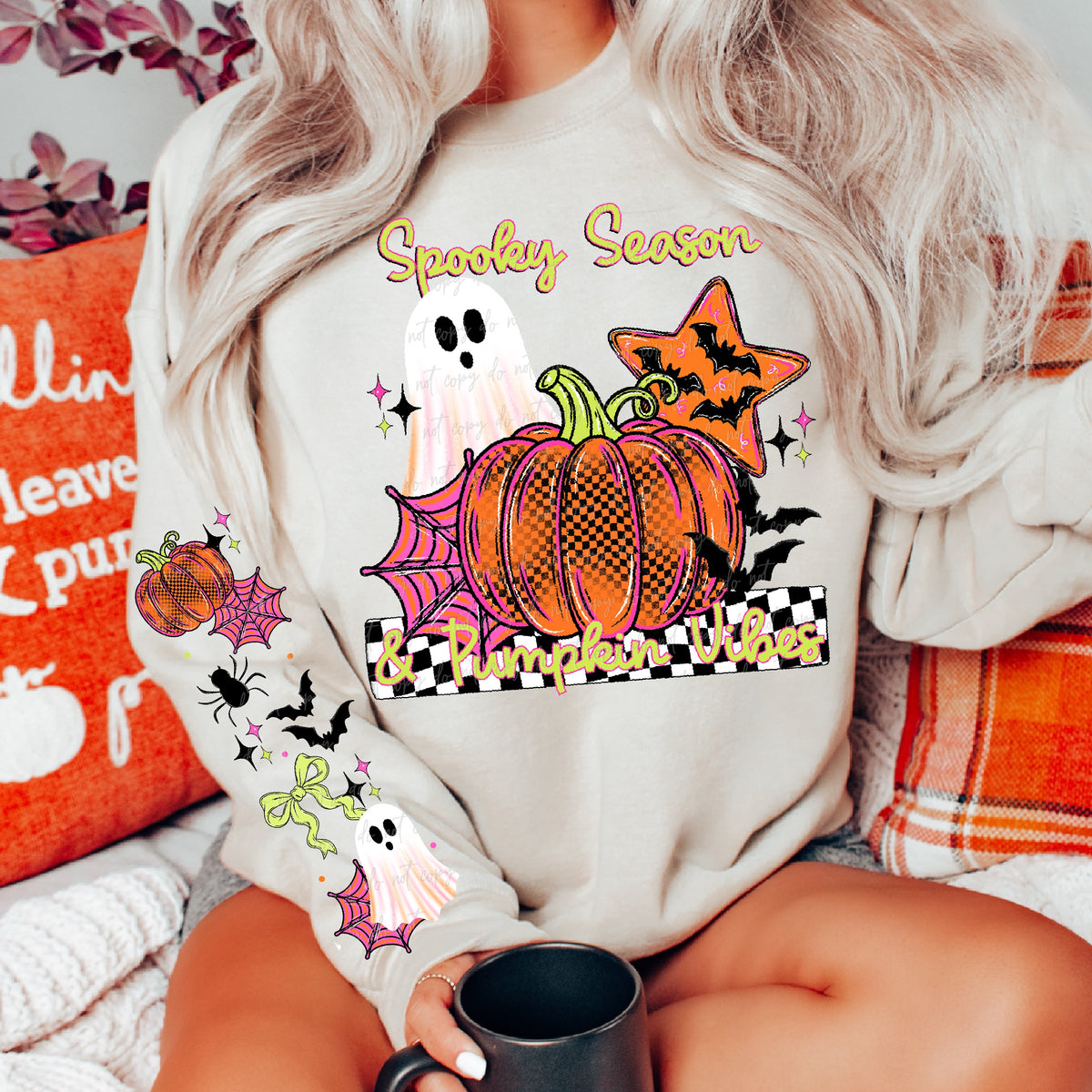 Spooky season and pumpkin vibes with sleeve