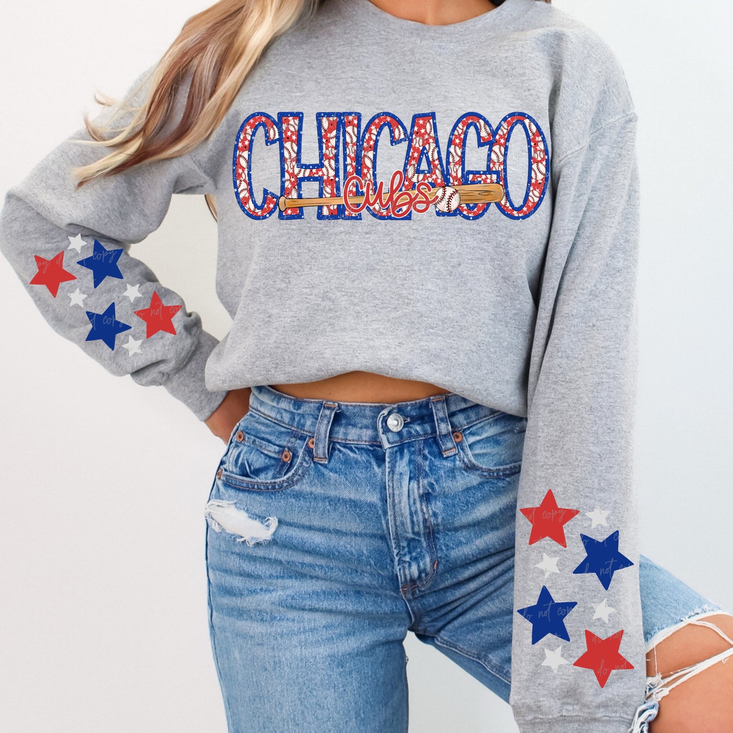 Faux Embroidery Baseball Bundle With Sleeves