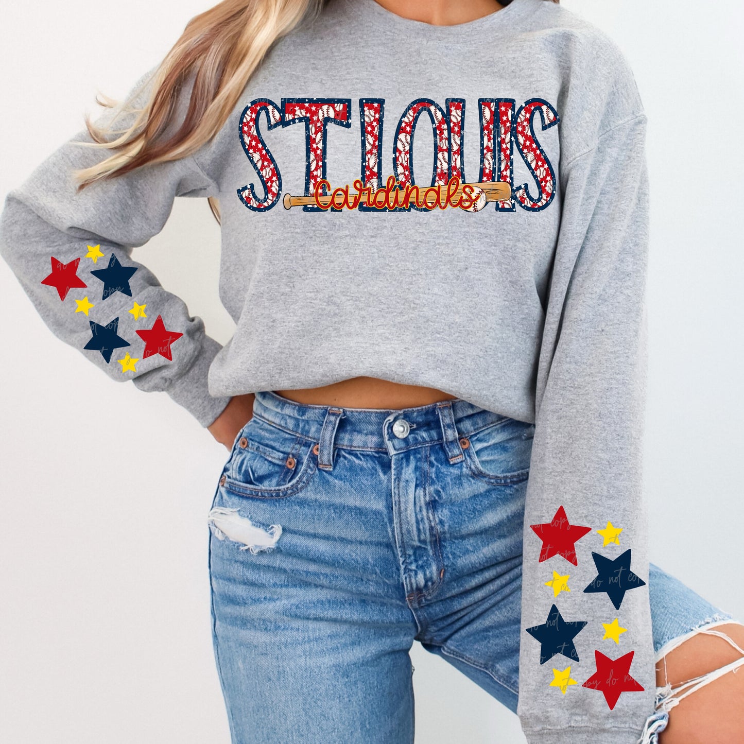 Faux Embroidery Baseball Bundle With Sleeves