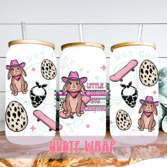 Little Cowgirl Easter UVDTF Wrap