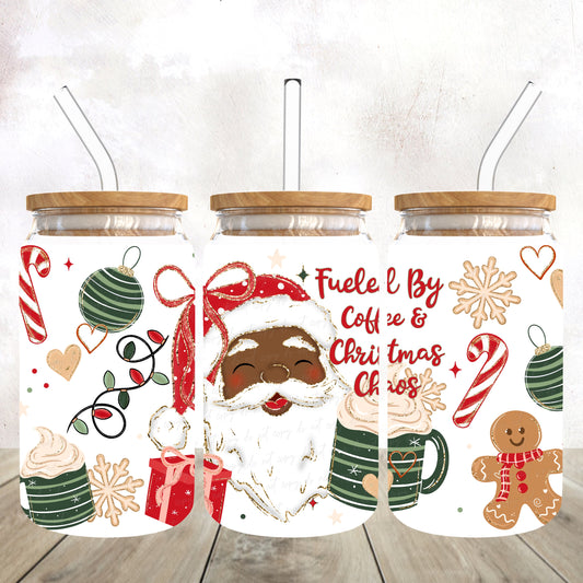 Fueled by coffee and Christmas chaos 16 oz wrap