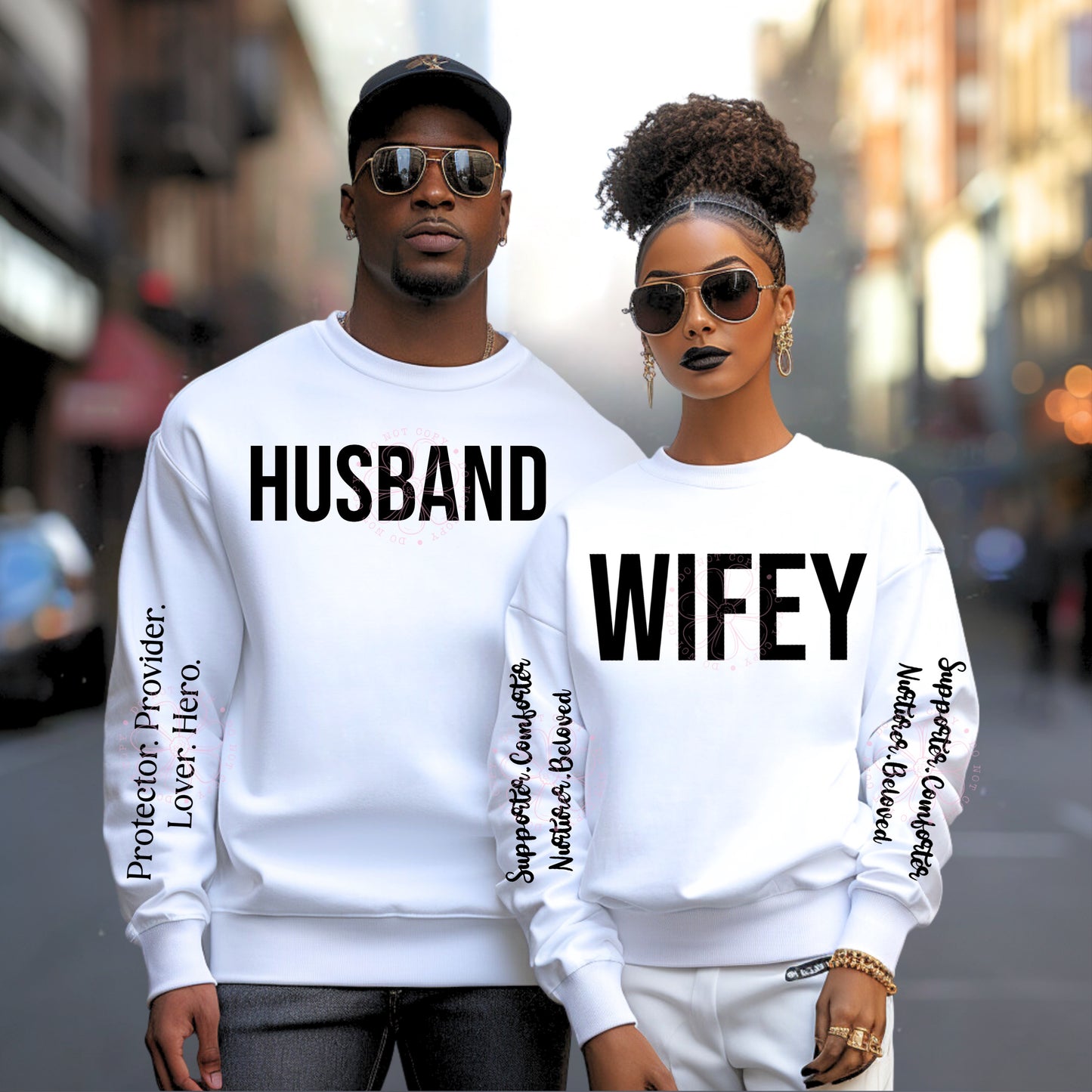 Husband Wifey With Sleeves