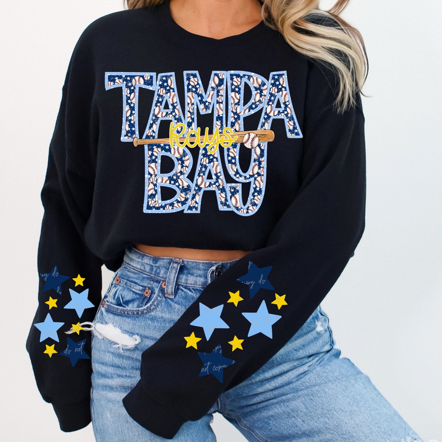 Faux Embroidery Baseball Bundle With Sleeves