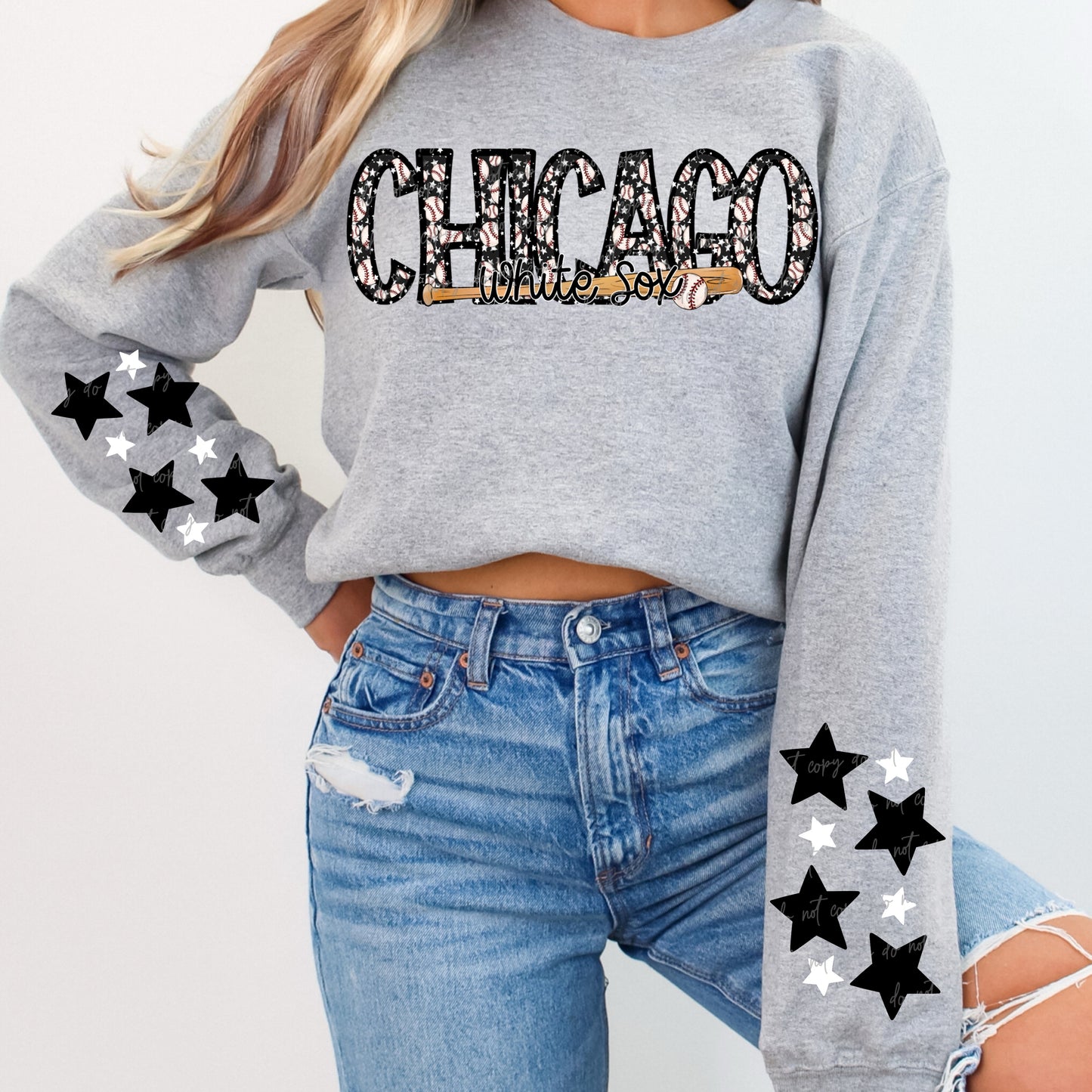 Faux Embroidery Baseball Bundle With Sleeves