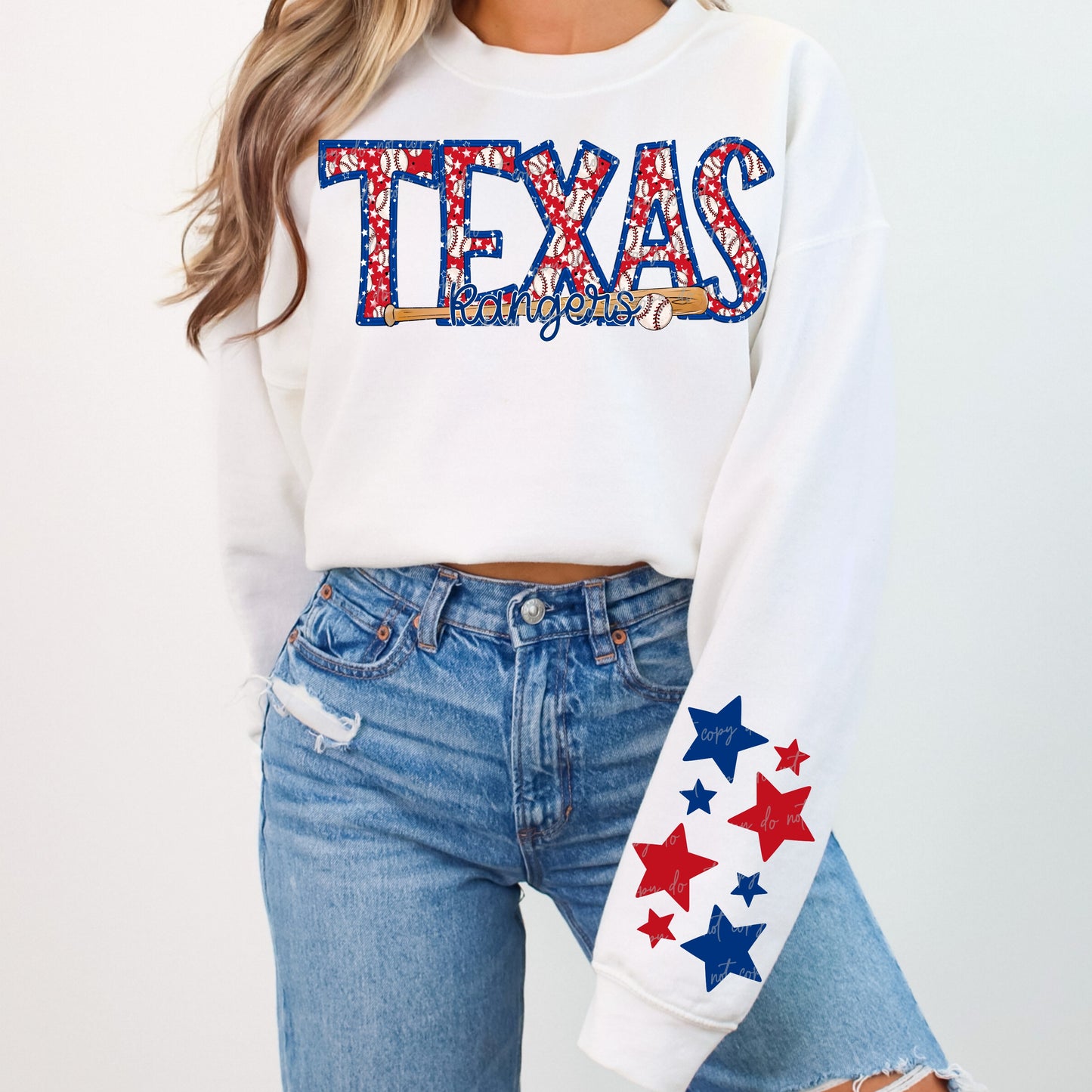 Faux Embroidery Baseball Bundle With Sleeves
