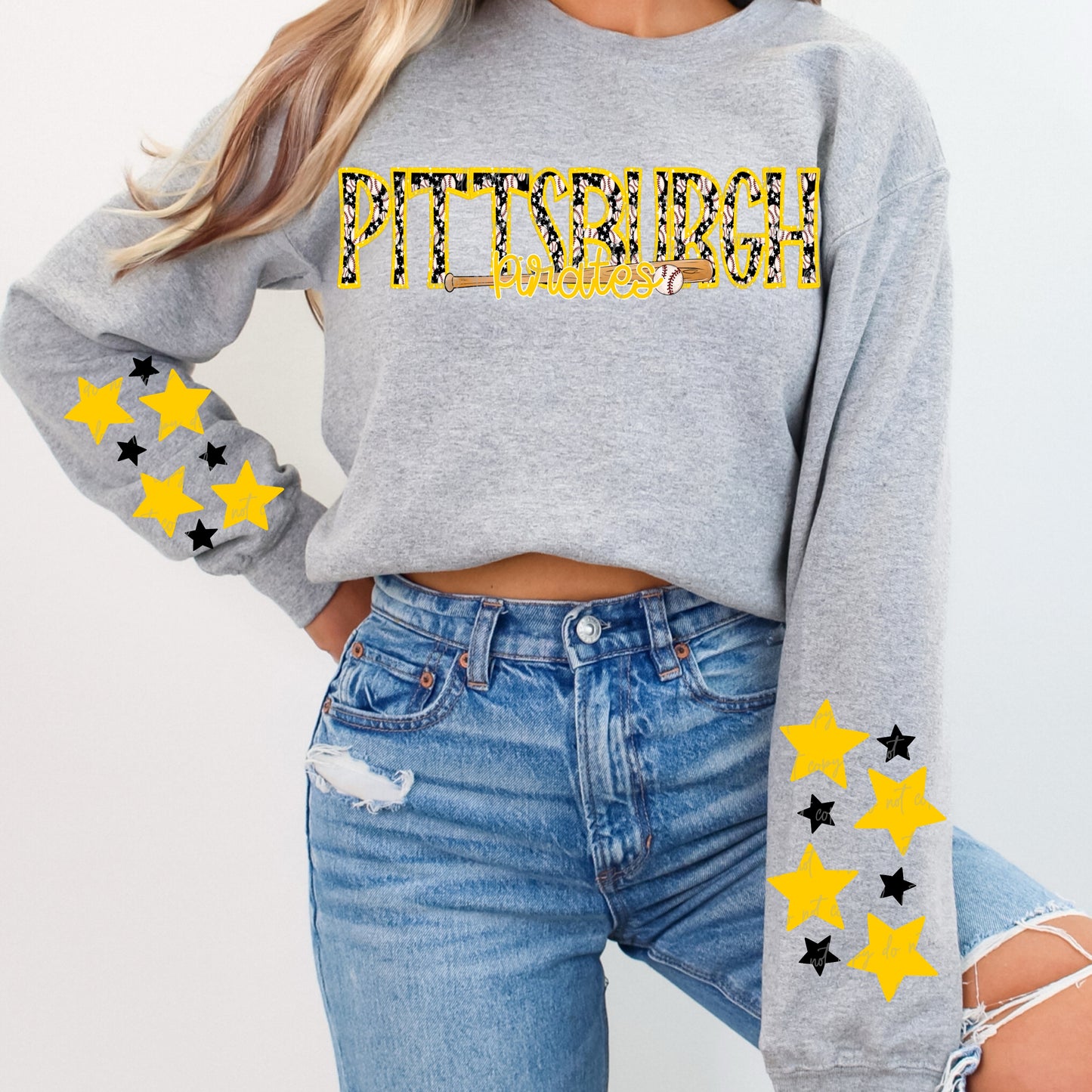 Faux Embroidery Baseball Bundle With Sleeves