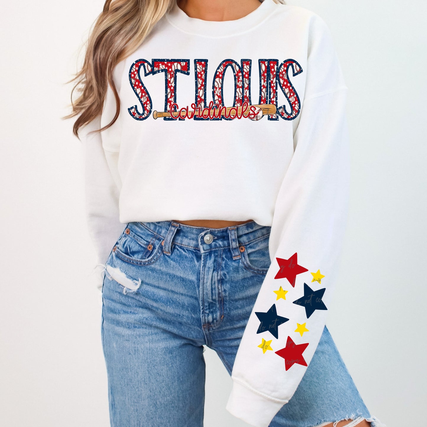 Faux Embroidery Baseball Bundle With Sleeves
