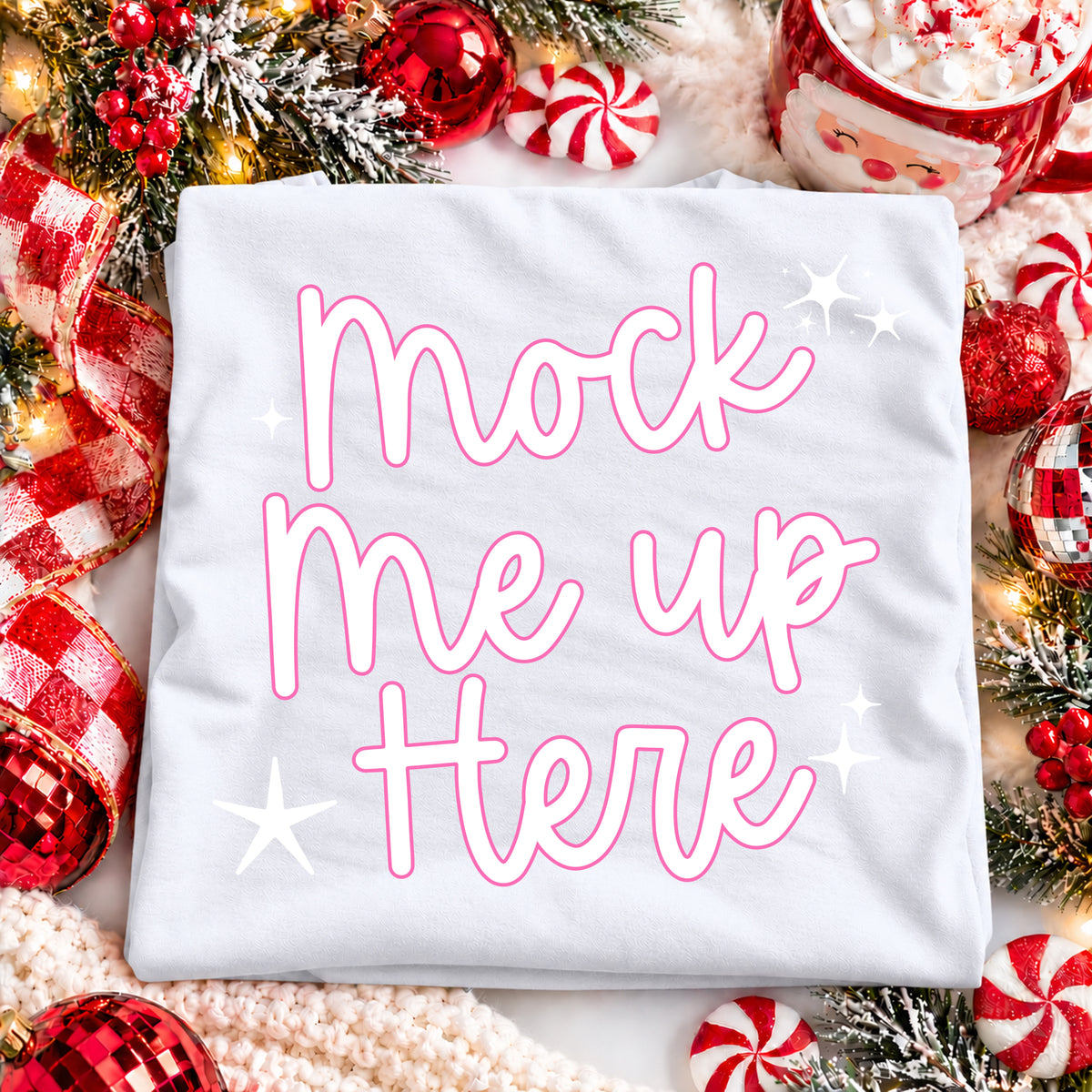 Christmas Mockup Flat-lay Bundle - Comfort Colors C1717