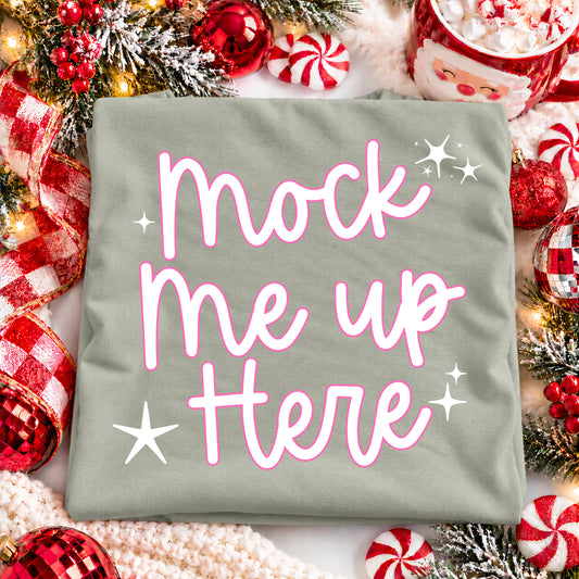 Christmas Mockup Flat-lay Comfort Colors C1717 - Bay
