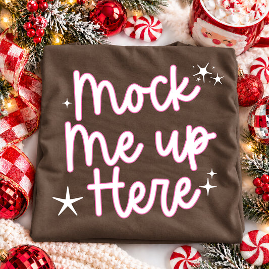 Christmas Mockup Flat-lay Comfort Colors C1717 - Expresso