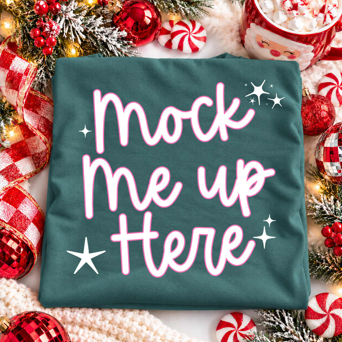 Christmas Mockup Flat-lay Bundle - Comfort Colors C1717