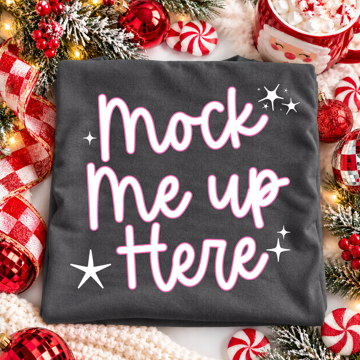 Christmas Mockup Flat-lay Bundle - Comfort Colors C1717