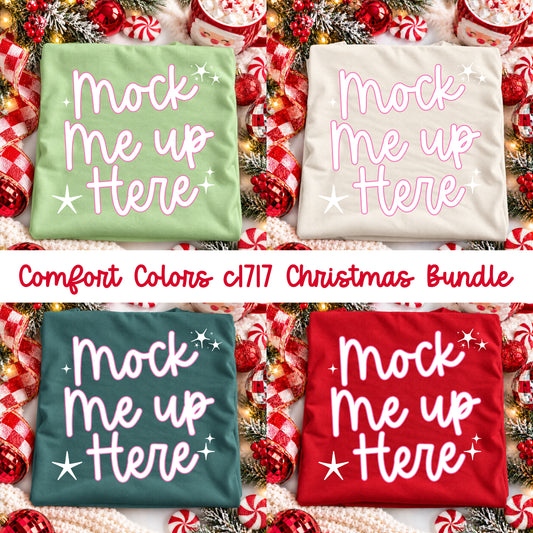 Christmas Mockup Flat-lay Bundle - Comfort Colors C1717