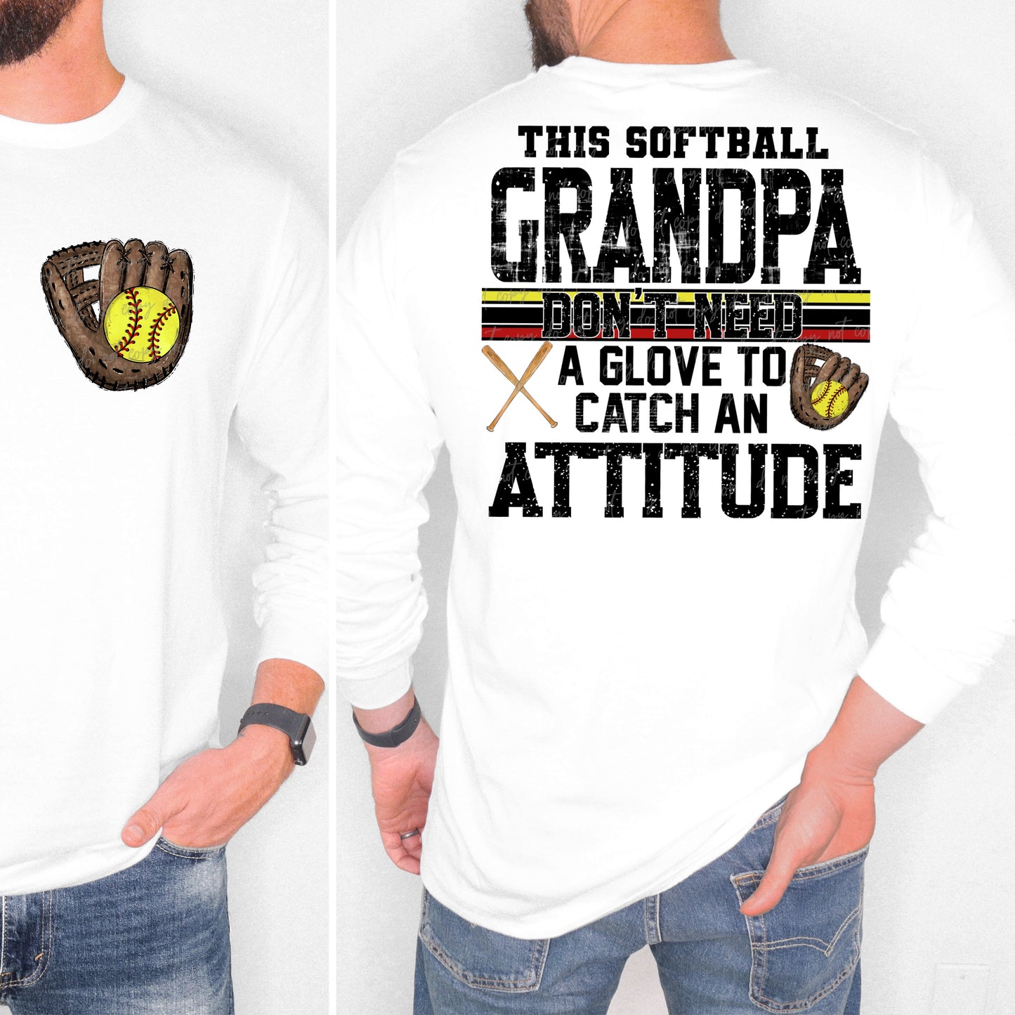 This Softball Grandpa don’t need a glove with pocket