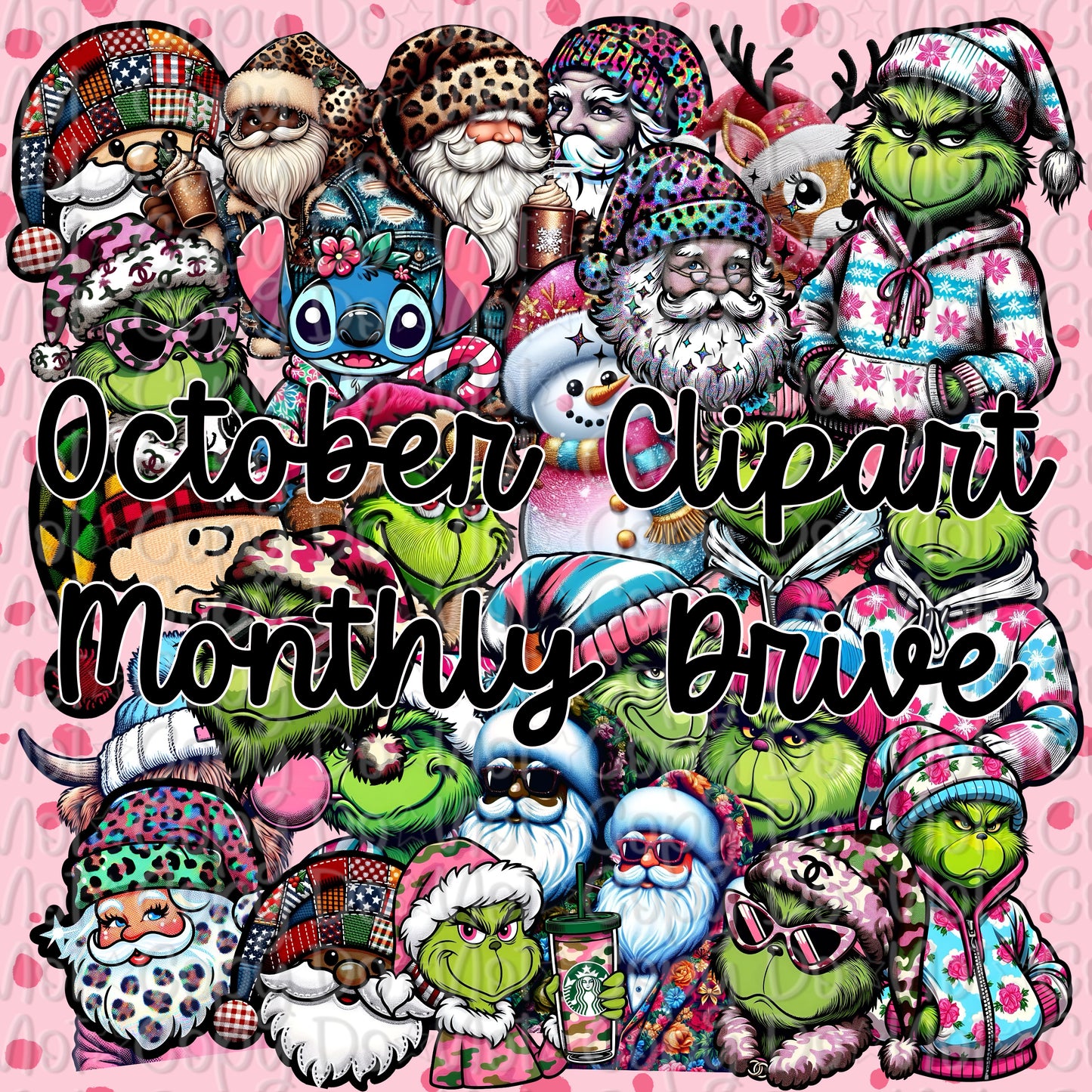 October Clipart Monthly Drive