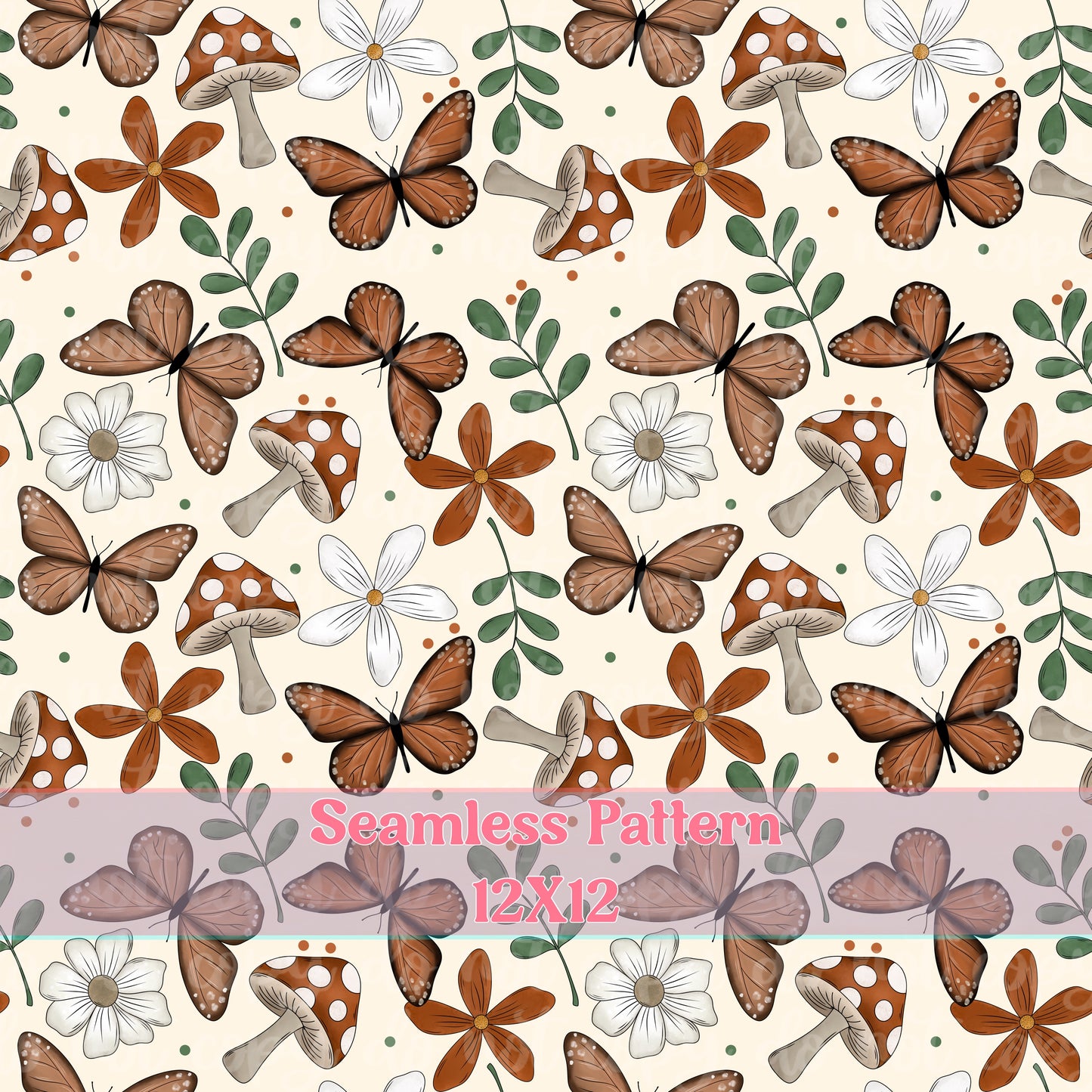 Butterfly Floral Seamless