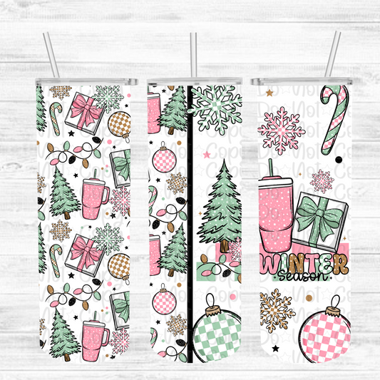 Winter Season 20 Oz Tumbler Wrap