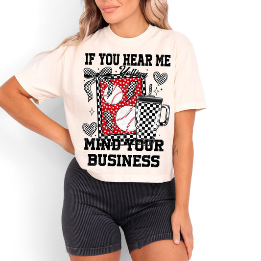 Baseball- If you hear me yelling mind your business