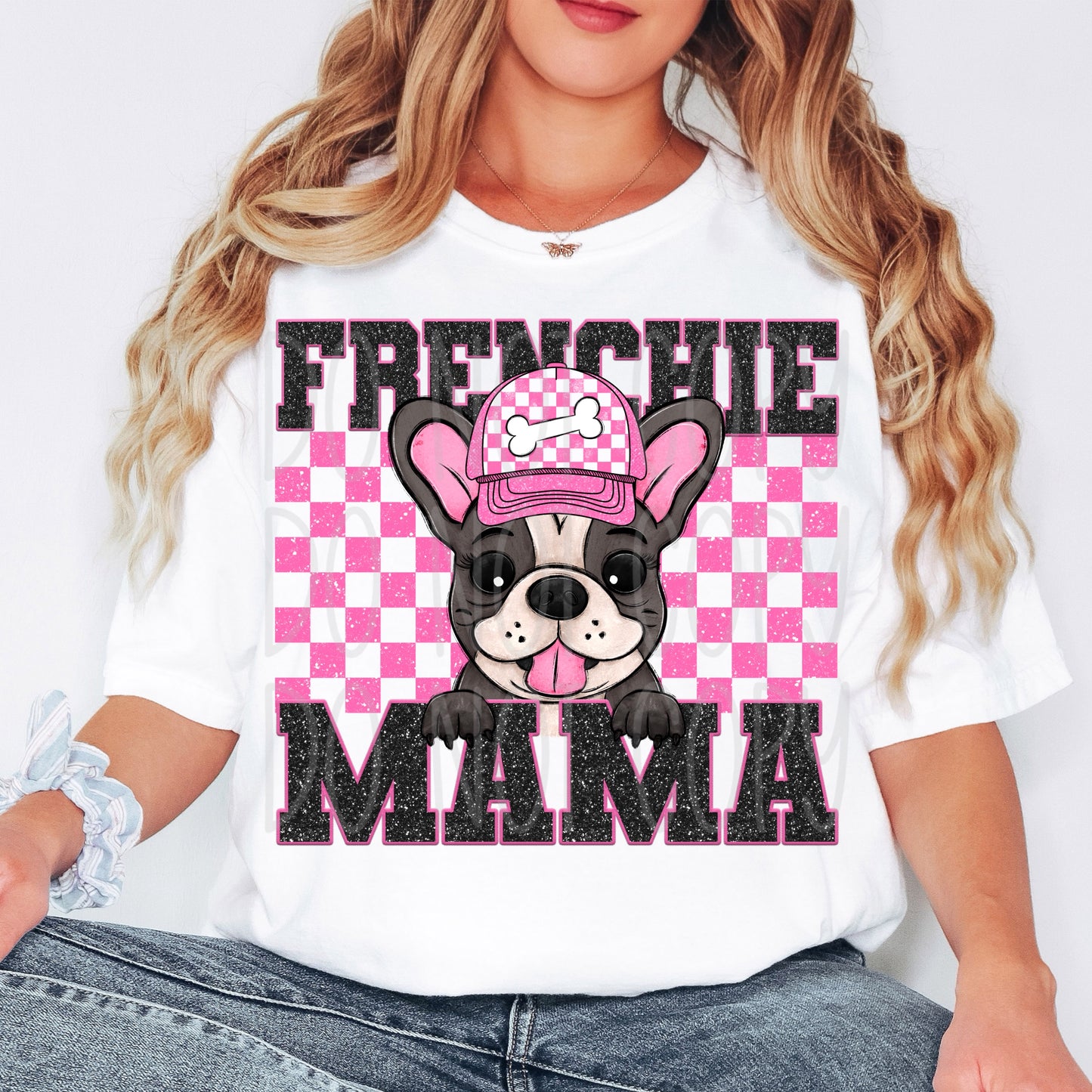 Frenchie Mama Faux Glitter