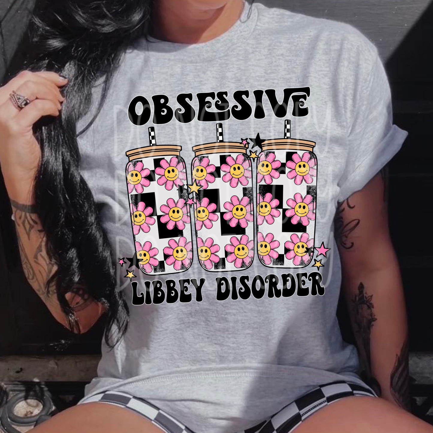 Obsessive Libbey Disorder Black Checkered