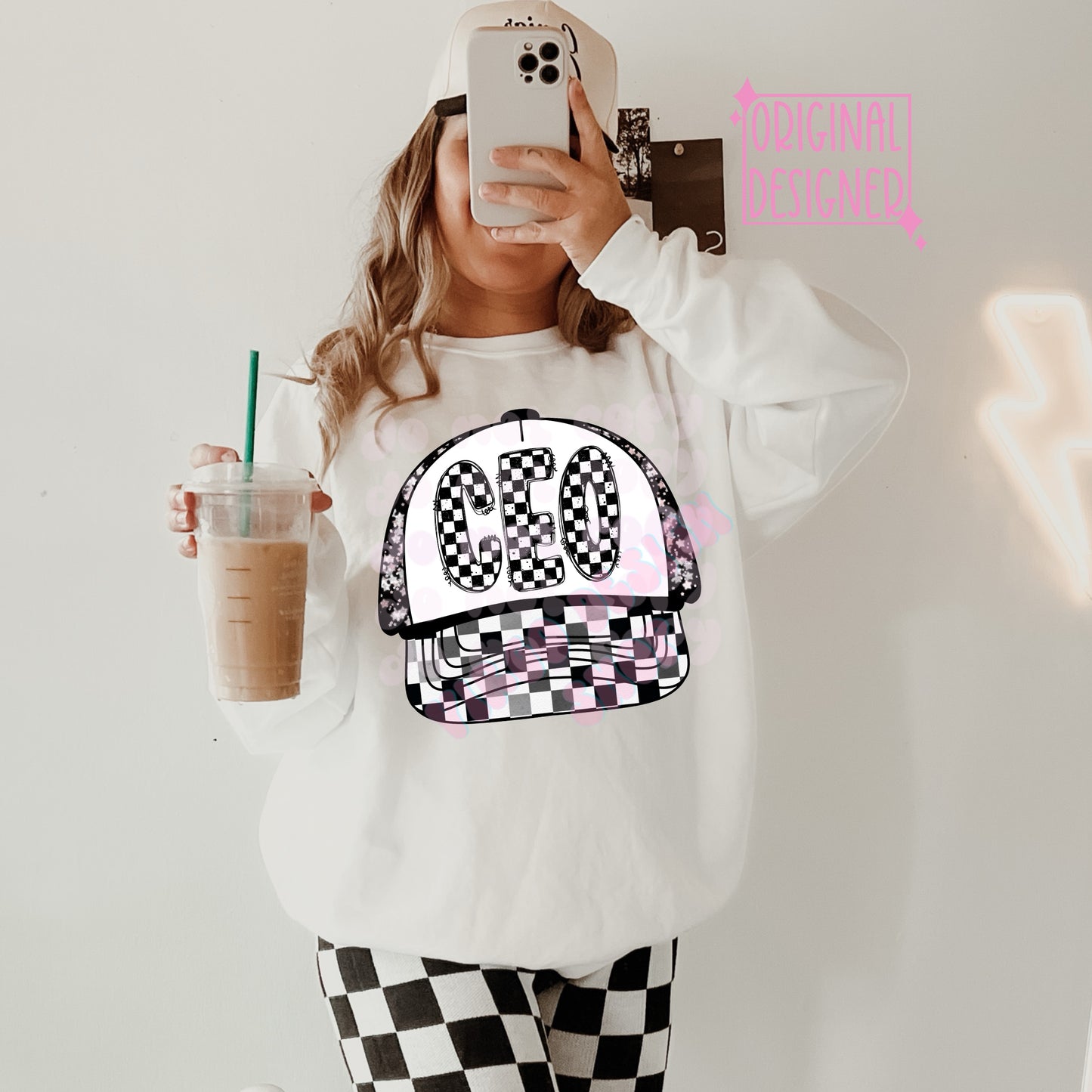 Checkered CEO Hat Design