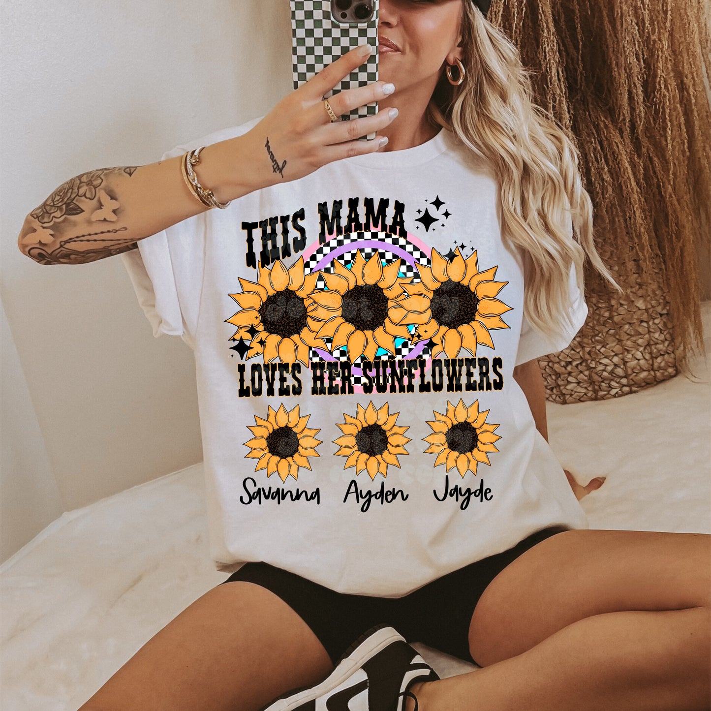 This Mama Loves Her Sunflowers - Add Your Own Names