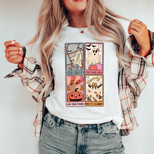 Retro Ghost Halloween Tarot Card