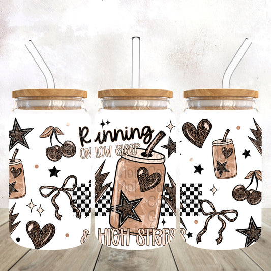 Running on low sleep and high stress 16 oz wrap