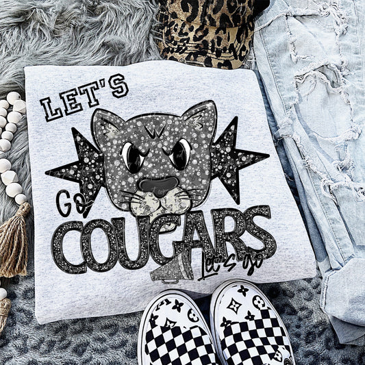 Rhinestone Let’s Go Cougars Mascot