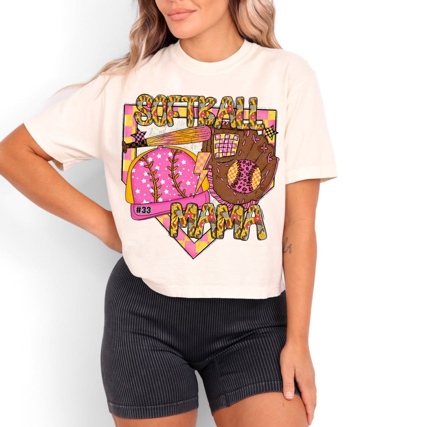 Leopard softball mama