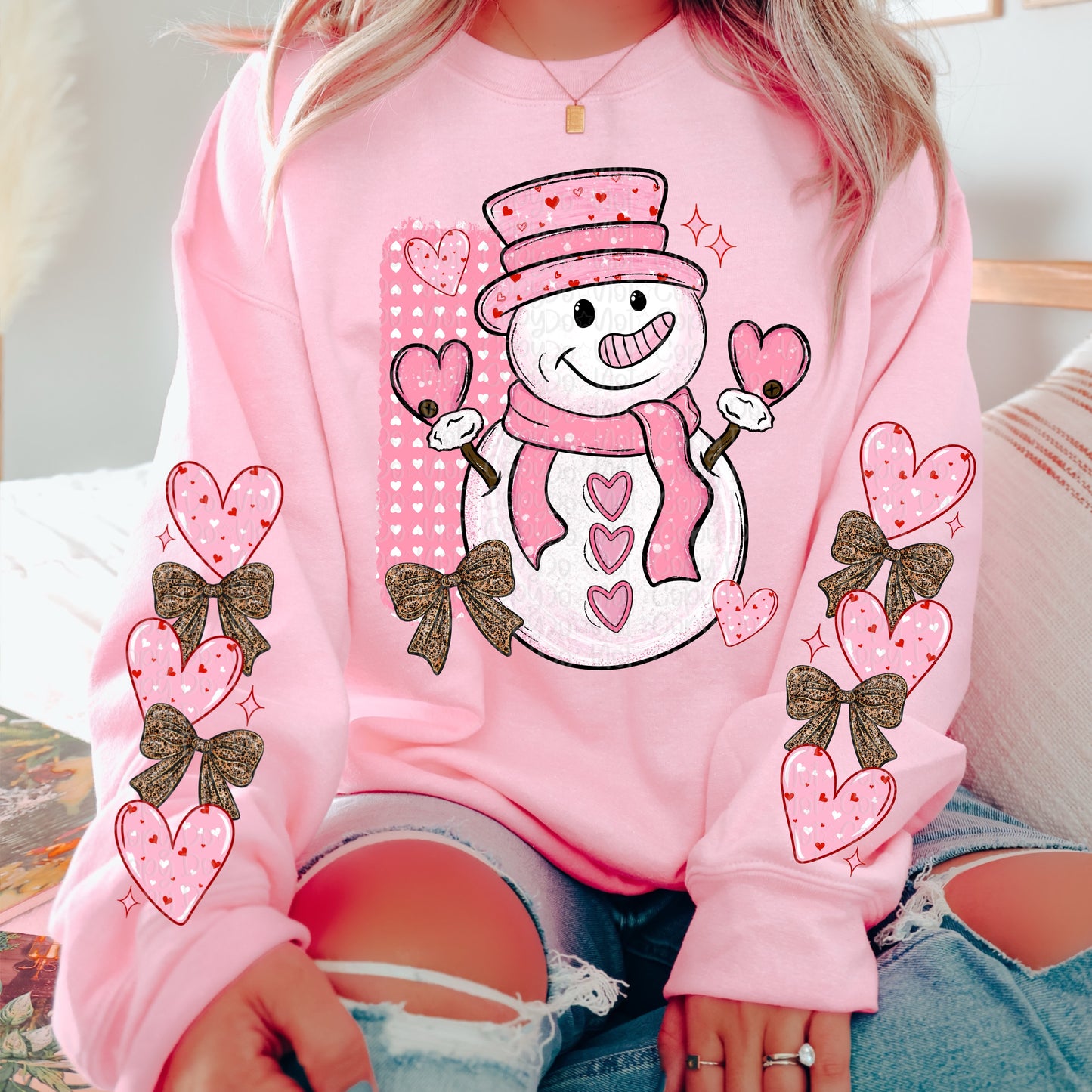 Valentines Snowman with Sleeve