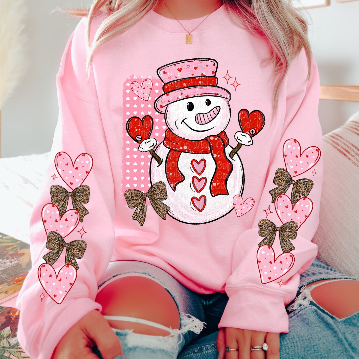 Valentines Snowman with Sleeve