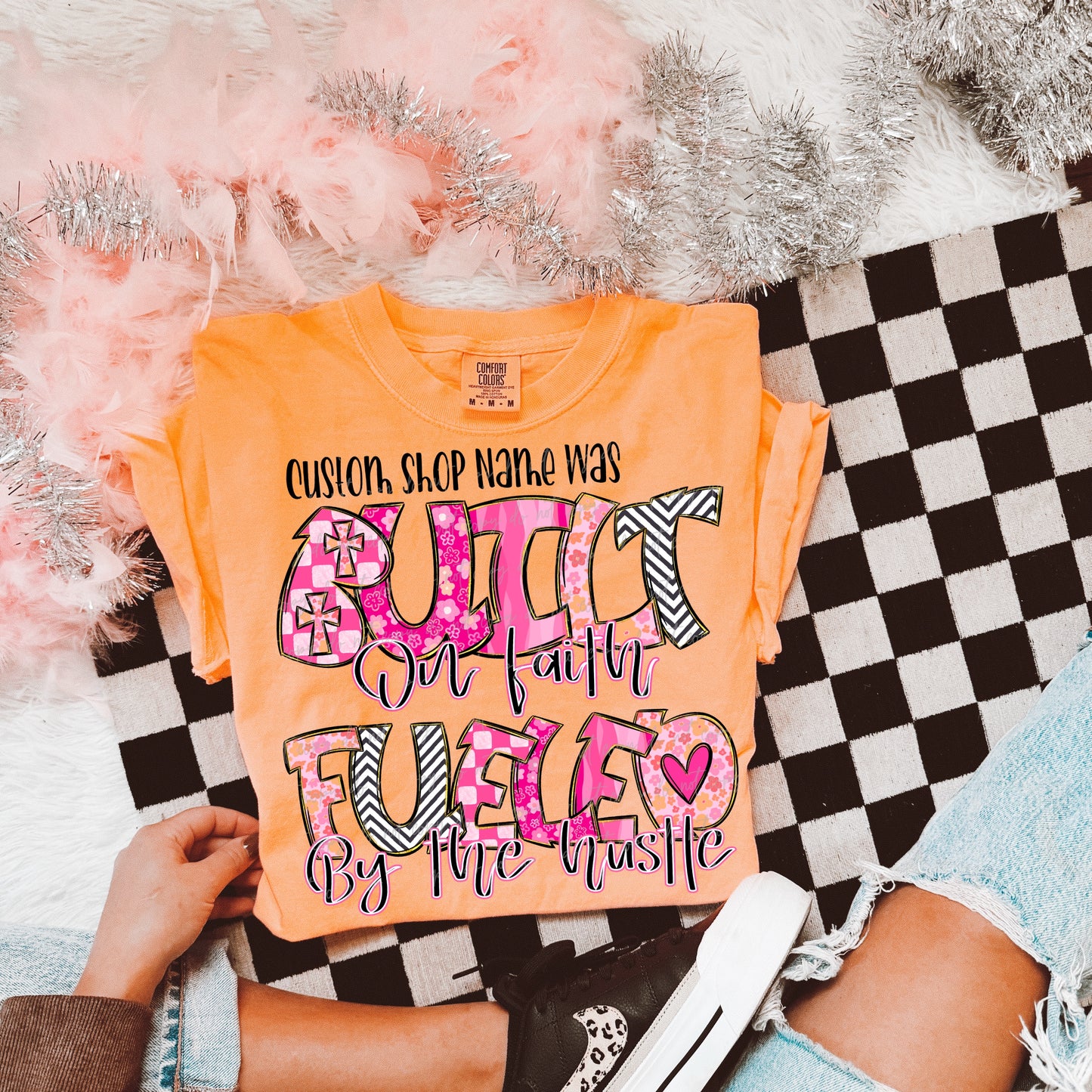 (Custom) Small Shop- Built On Faith Fueled By The Hustle